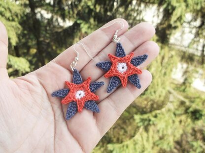 USA star Earrings