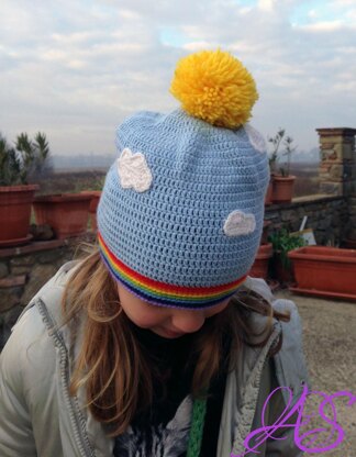 Rainbow, Sun and Clouds Hat