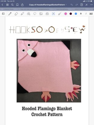 Hooded Flamingo blanket