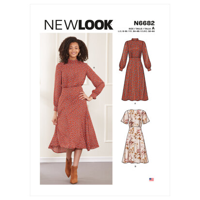 New Look N6682 Misses' Dresses N6682 - Paper Pattern, Size A (6-8-10-12-14-16-18)