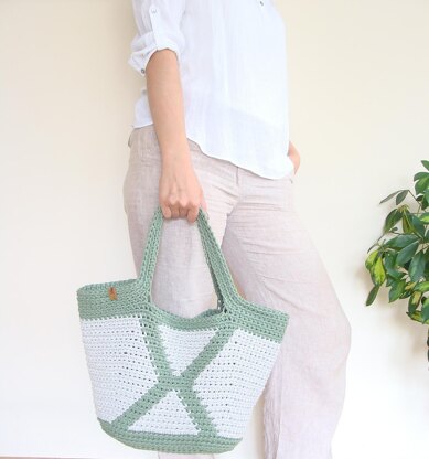 Geometric Basket Bag