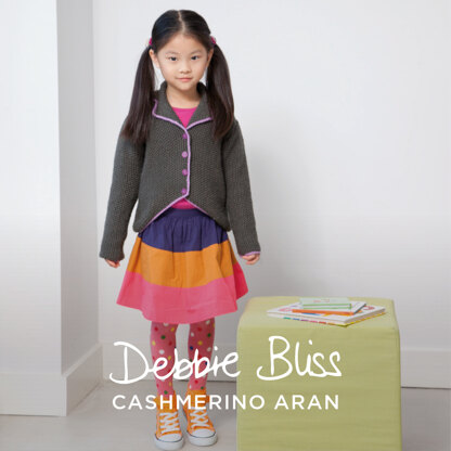 "Jasper Cardigan" - Cardigan Knitting Pattern in Debbie Bliss Cashmerino Aran - DBS065