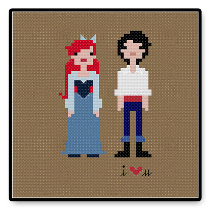 Ariel and Eric In Love - PDF Cross Stitch Pattern