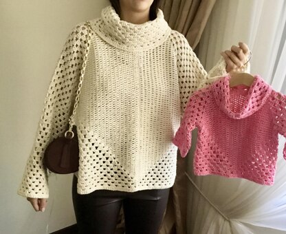 Arya Granny Hexa Turtleneck Sweater N 669