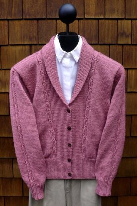 MS 191 Women's Cabled Shawl Collar