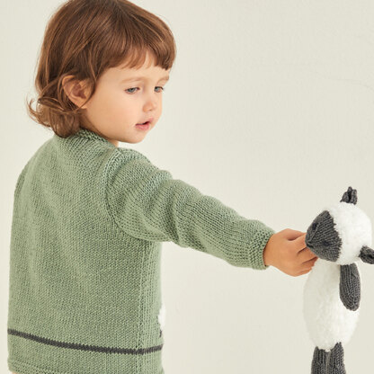 Sirdar 5373 Baby Cardigan with Sheep Motif PDF