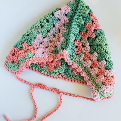 Granny Square Summer bonnet