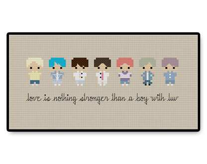 BTS Boy With Luv 2 Bite Size - PDF Cross Stitch Pattern