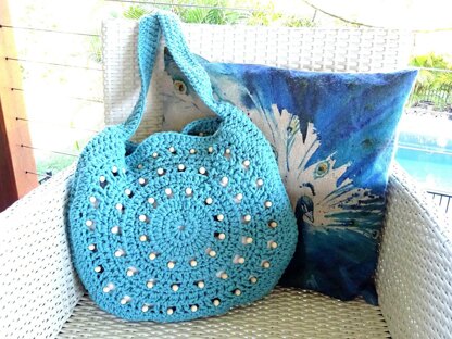 Crochet Beaded Round Bag