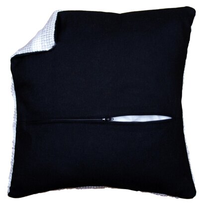 Vervaco Cushion Back with Zipper: Black - 45cm x 45cm