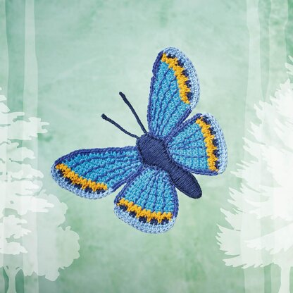 Crochet Karner Blue Butterfly