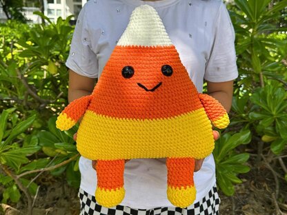 Candy Corn Pillow Crochet