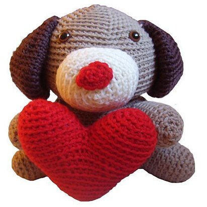 Amigurumi Jeff the Valentine Dog