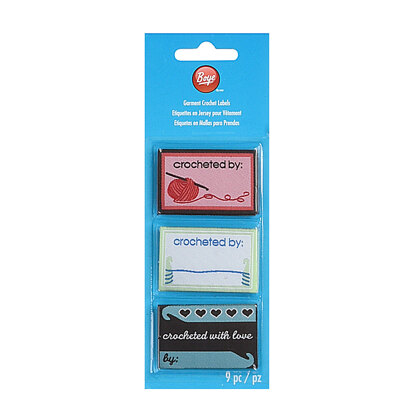 Boye Crochet Garment Labels 9/Pkg