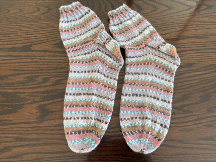 First pair Christmas Socks for George #2