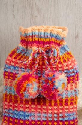 Squares and Stripes Hot Water Bottle Cover