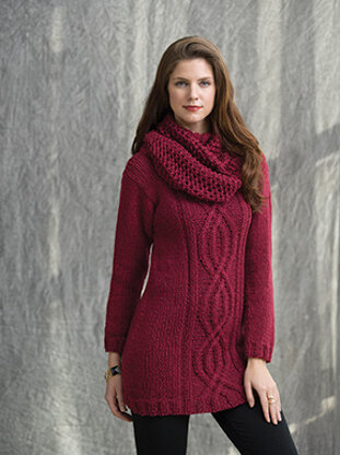 Wine Country Tunic & Cowl in Tahki Yarns Aria