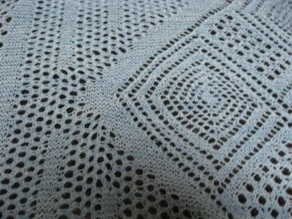 Diamonds in the Ropes Lace Shawl