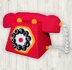 Red Retro Telephone Crochet Pattern, Corded Phone Crochet Pattern