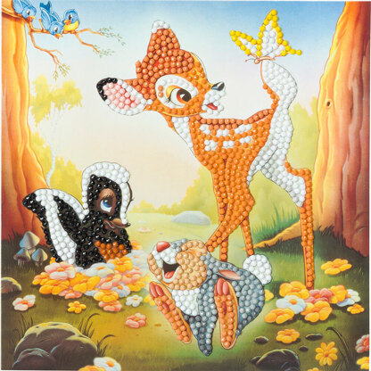 Crystal Art Bambi and Friends, 18x18cm Card Diamond Painting Kit