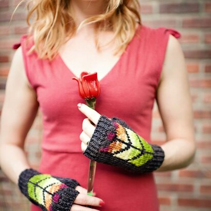 Prairie Glass Mitts - knitting pattern