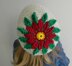 Poinsettia crochet hat