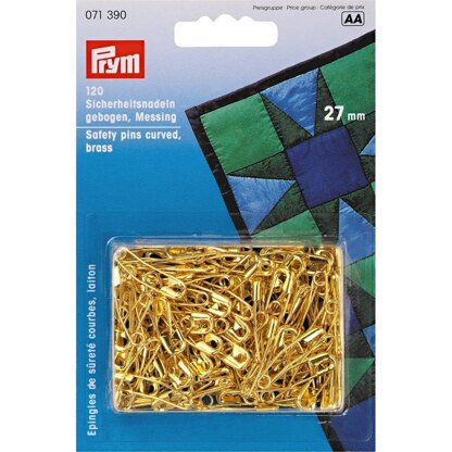 Prym Gebogene Sicherheitsnadeln mit Feder - Messing - Goldfarben -  27 mm