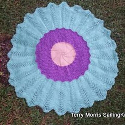 Passion Flower Circular Lace Baby Blanket - knitting pattern