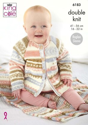 Children Sweater and Blankets in King Cole Cherished DK - P6183 - Leaflet