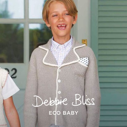 Moss St Blazer - Jacket Knitting Pattern for Kids in Debbie Bliss Eco Baby by Debbie Bliss
