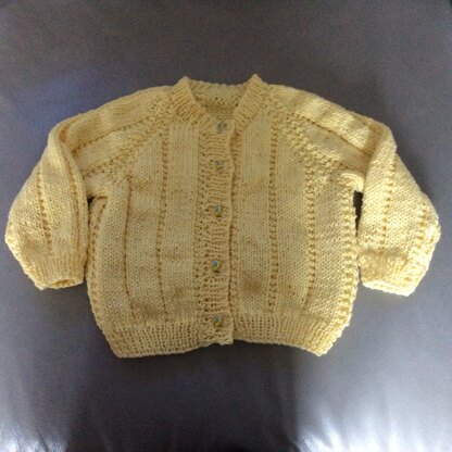 Yellow cotton cardigan