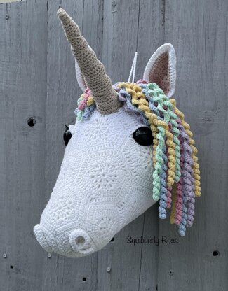 Luna the African flower unicorn head