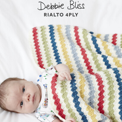 Debbie Bliss Striped Crochet Blanket PDF