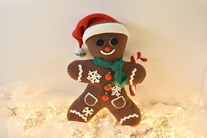 XXL Gingerbread Man with Christmas Hat (60cm/24")