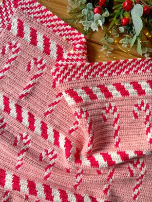 Candy Cane Lane Blanket