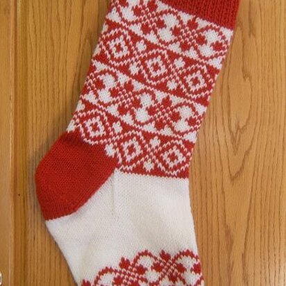 Diamonds and Roses Christmas Stocking