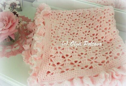 Lace Cupcakes Baby Blanket