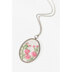 DMC Oval Pendant to embroider with Coton Perlé Embroidery Kit - 5 x 3.5 cm