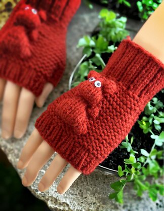 Hippo Fingerless Gloves