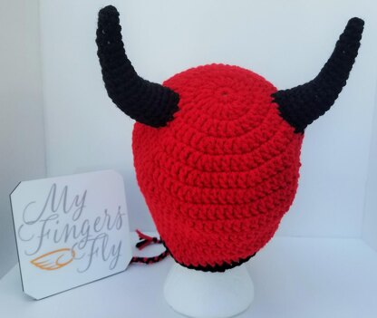 Devil Horned Earflap Hat