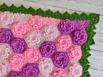 Summer Garden Flower Baby Blanket