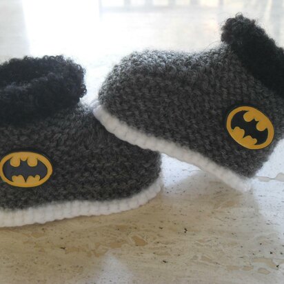 Baby Batman Booties