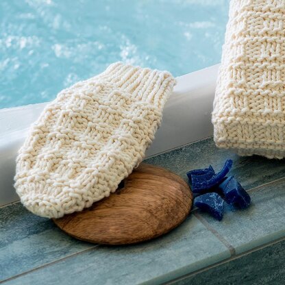 Malvern Spa Pillow & Mitt Knitting Pattern