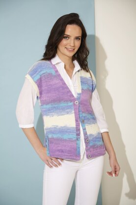 Waistcoat and Top in King Cole Tropical Beaches DK - 5979 - Leaflet