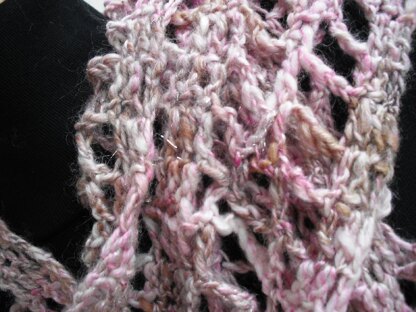 Diamond ladder crochet scarf