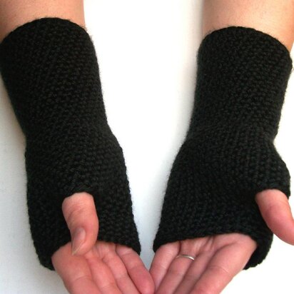 Long Solid shaped Fingerless Gloves