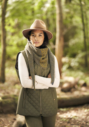 Tweed Shawlette in Rowan Felted Tweed - Downloadable PDF