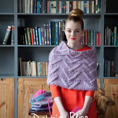 "Myla Cape" - Cape Knitting Pattern For Women in Debbie Bliss Roma - DBS021