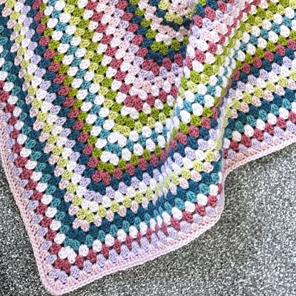 Meadow Mist Granny Square Blanket