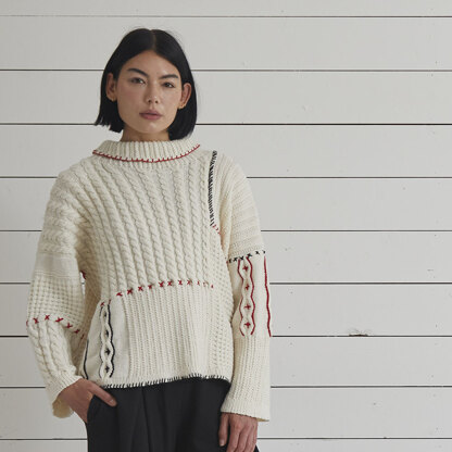 Alina Cable Sweater - Knitting Pattern for Women in Debbie Bliss Rialto ...